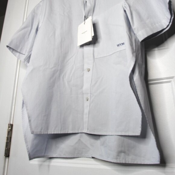 BNWT SS23 WOOYOUNGMI SHORT SLEEVES STRIPE SHIRT 46 - Picture 6 of 11